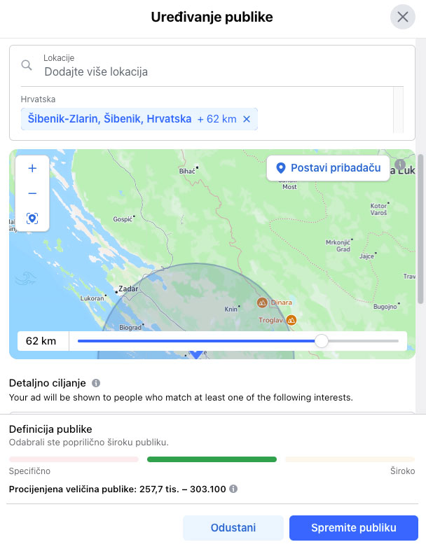 Geofencing kod Facebook oglašavanja